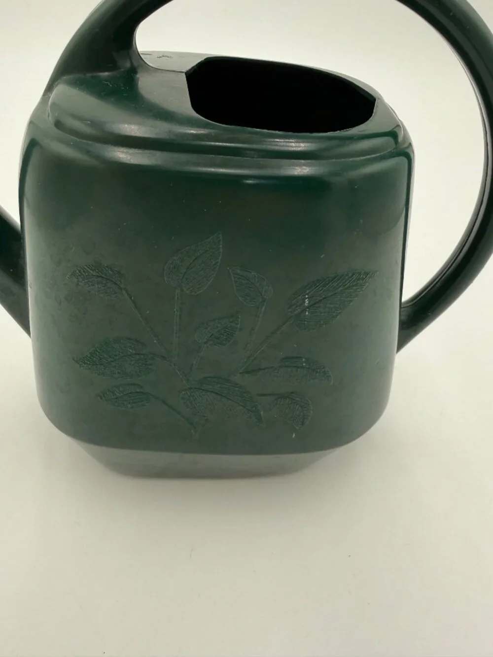 Vintage Duraco Green Plastic Watering Can Leaf Design Handle Spout Indoor